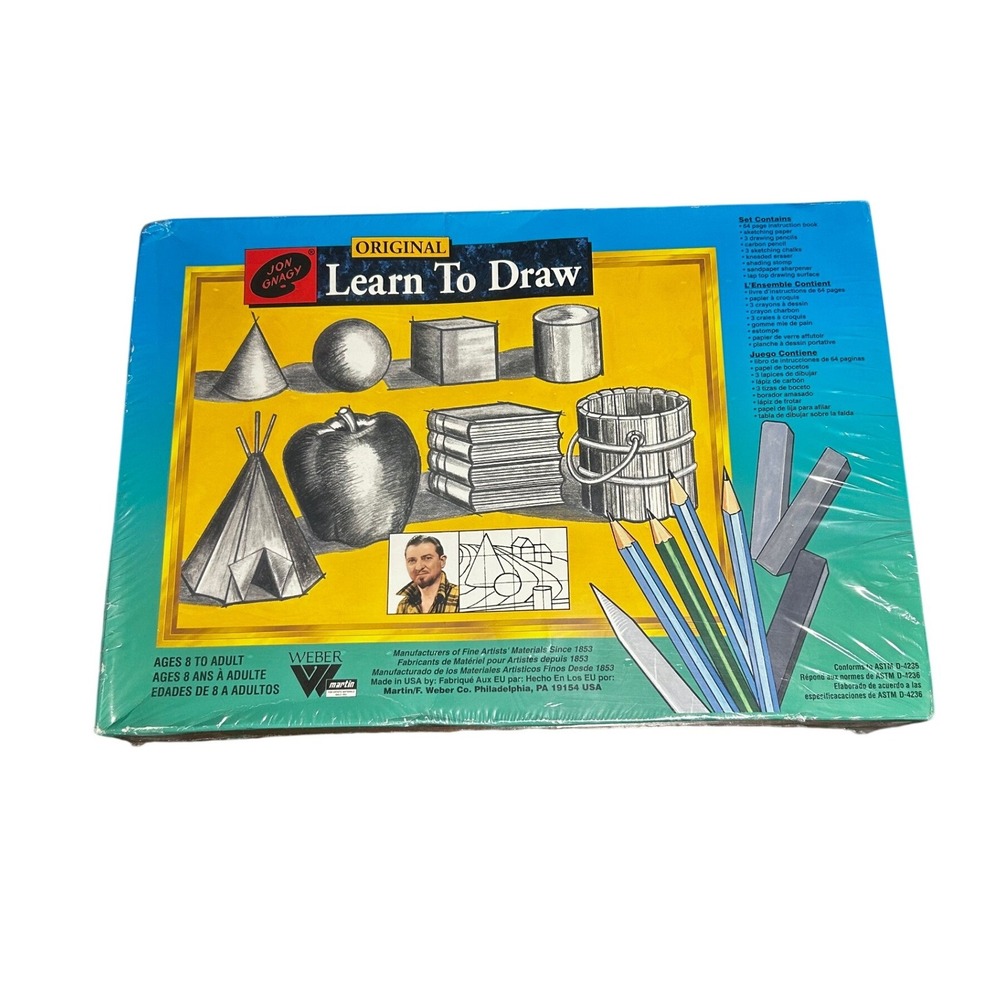 Weber Jon Gnagy Original Learn To Draw Set New Sealed Art Kit Instruction Book
